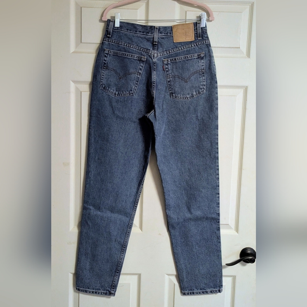 Vintage 90s Levi's 512 Denim Jeans 100% Cotton Slim Fit 5 Pocket Tapered Leg 12